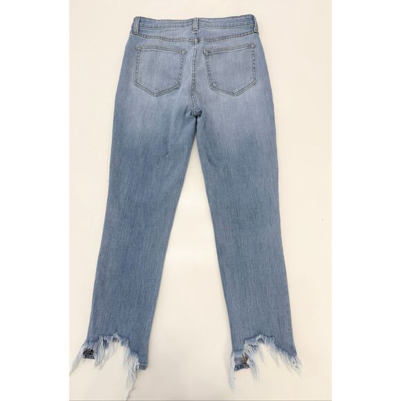 L'Agence High Line Skinny High Rise Classic Blue Denim Stretch Distressed 28 - Picture 4 of 4